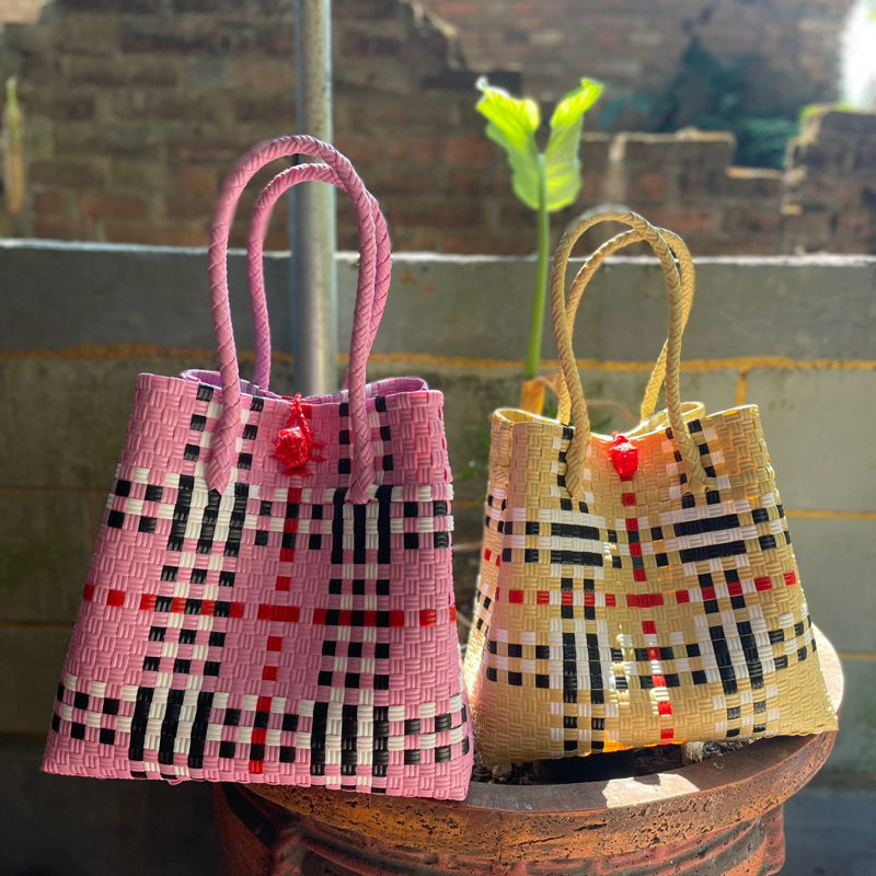 Terbaru Tote Bag Wanita Jali Modern Mischa Handle Pendek - Stok Terbatas