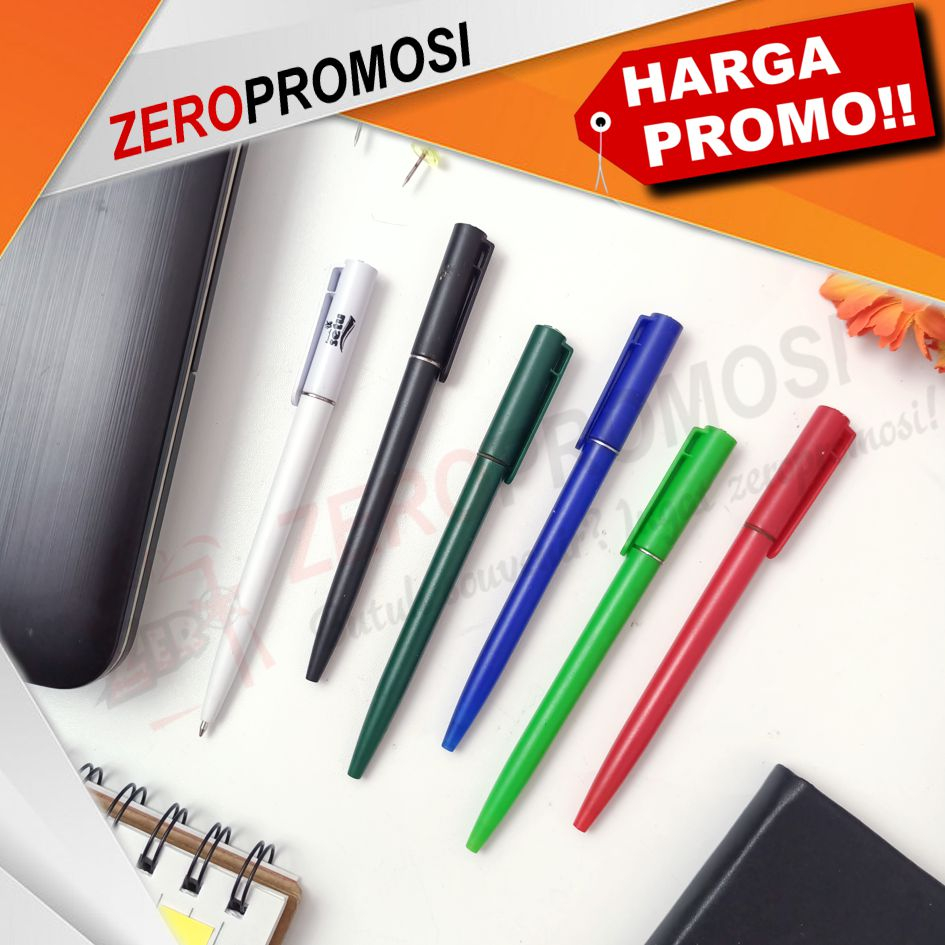

Souvenir Pulpen Plastik Putar dengan 1 ring - pen hotel putar terbaru
