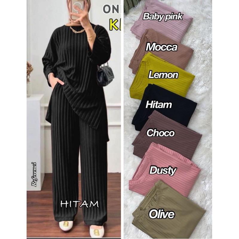 Oneset Knit Best Seller Trendy/Setelan Wanita Termurah Kekinian Modis Terhits