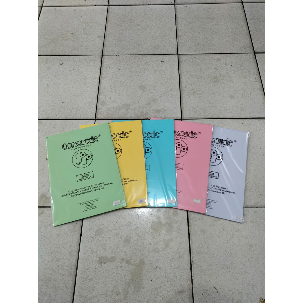 

Concorde Carton Karthotheek A4 200 gram - Pack isi 10 lembar.
