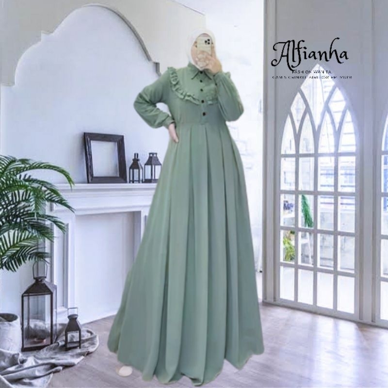 Lyra Maxi Gamis Crinkle Airflow Premium