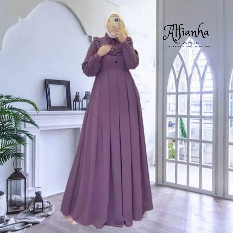 Lyra Maxi Gamis Crinkle Airflow Premium