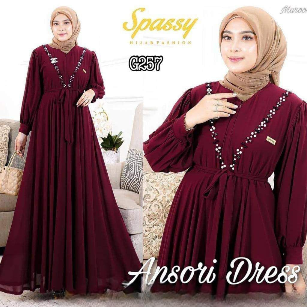 LANGSUNG KIRIM GAMIS CERUTY PAYET JUMBO BB [ 125-150 KG] Gamis Wanita Kekinian Busui Friendly Gaun Pesta muslimah Ceruty Babydoll Aksen Mutiara Baju Wanita FREE BROSS muslim kondangan  mewah  dress