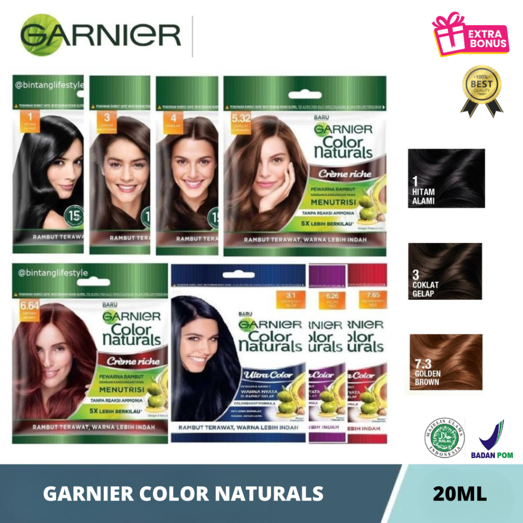 BEAUTIES - Garnier Color Naturals 20ML Express Cream Pewarna Rambut Natural Express Hair Color Sache