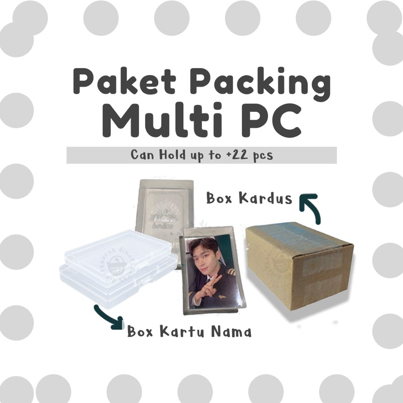 Paket Packing Multi Photocard (Packing Banyak PC) Box Kartu Nama + Kardus