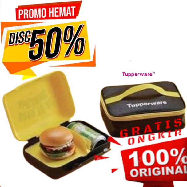 *BIG SALE* DISC 50% Tupperware At Lunch Set Bag + Tas | Tempat Bekal Nasi Keren | Bekal Anak Sekolah