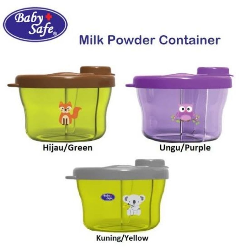 Baby Safe Milk Powder Container JP031 JP032 JP035 - Babysafe Wadah Tempat Susu Formula Bayi - Kotak Susu Bubuk Bulat Anak Bayi
