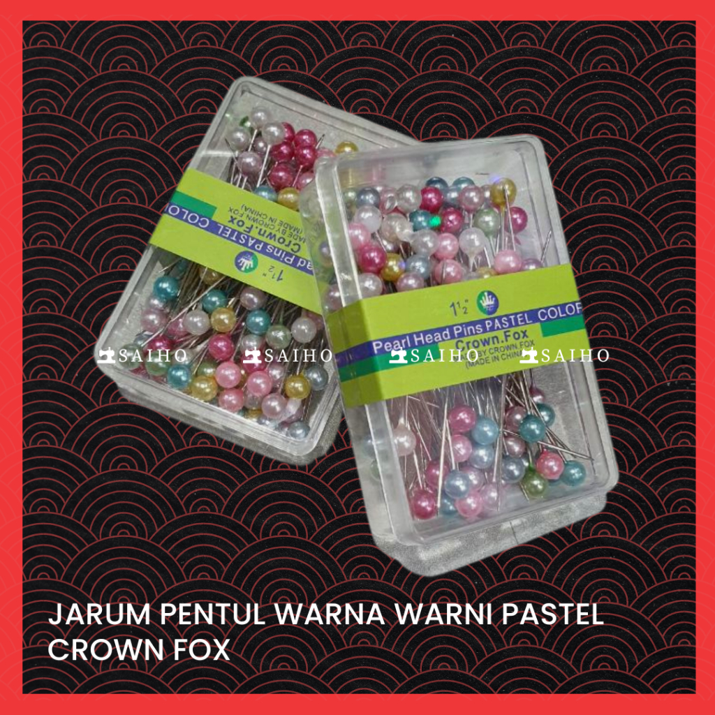 [CROWN FOX] Jarum Pentul Mix Color Pastel isi 100pcs / Dressmaker Pin