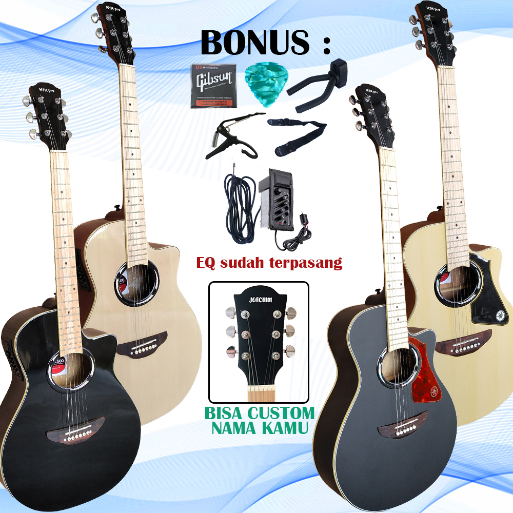 Gitar Akustik Elektrik Apx STANDAR Custom EQ 7545R Bergaransi Free Packing Kayu