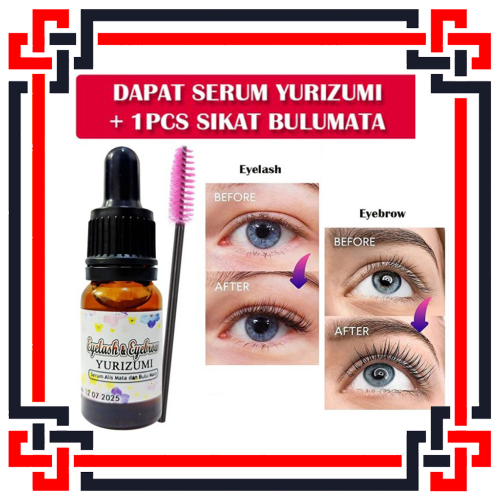 LS YURIZUMI Serum Bulu Mata Alis Eyelash Eyebrow Serum Penumbuh Bulu GRATIS SIKAT BULU