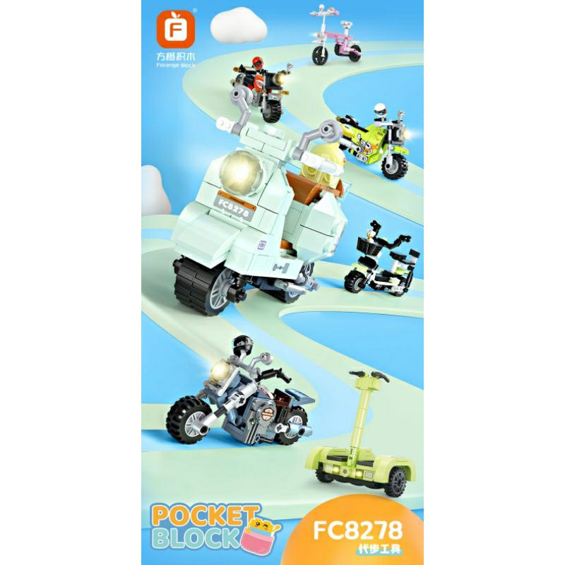Nano Block Mainan Balok Building Block Nano Bricks Balok Susun Mainan Edukasi DIY Mobil Motor Harley