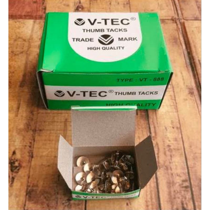 

PAKU PAYUNG PAKU PINES V-TEC VT-888 THUMB TACKS(35 pcs/pack)