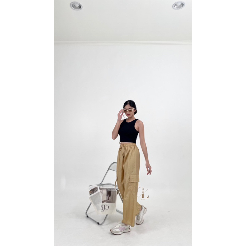 [LAXMI] Aluna Cargo Pants // Celana Cargo Parasut // Cargo Highwaist