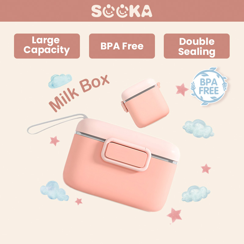 SOOKA Kotak Penyimpanan Susu Bubuk Bayi + Sendok Sealed Anti Tumpah BPA Free SK-ECC1073