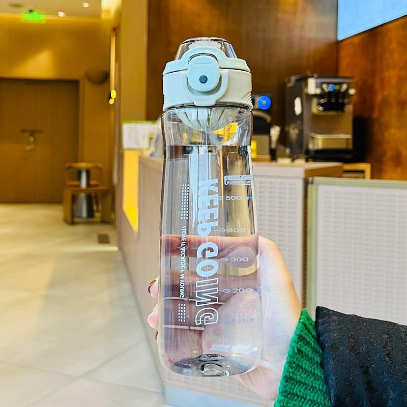 DEOS--XBD 6007 BOTOL MINUM 800ML PORTABLE ANTI TUMPAH WITH SKALA + SARINGAN