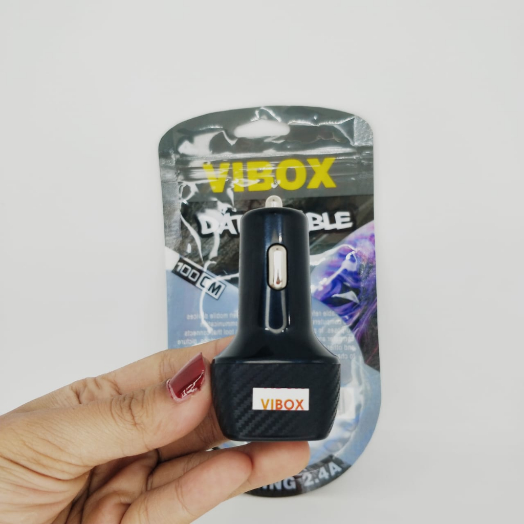 Batok Saver vibox CC02P / ZDL002 2 Lubang Usb A &amp; Type C CAR CHARGER dual port output high quality smart power delivery for mobile phone BY SMOLL