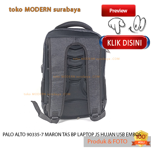 Tas ransel sekolah kerja PALO ALTO TAS BP LAPTOP JS HUJAN USB EMBOS