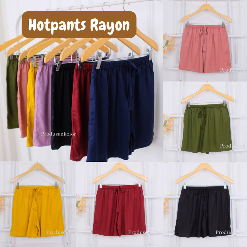 HOTPANTS RAYON WANITA PREMIUM / CELANA PENDEK WANITA RAYON