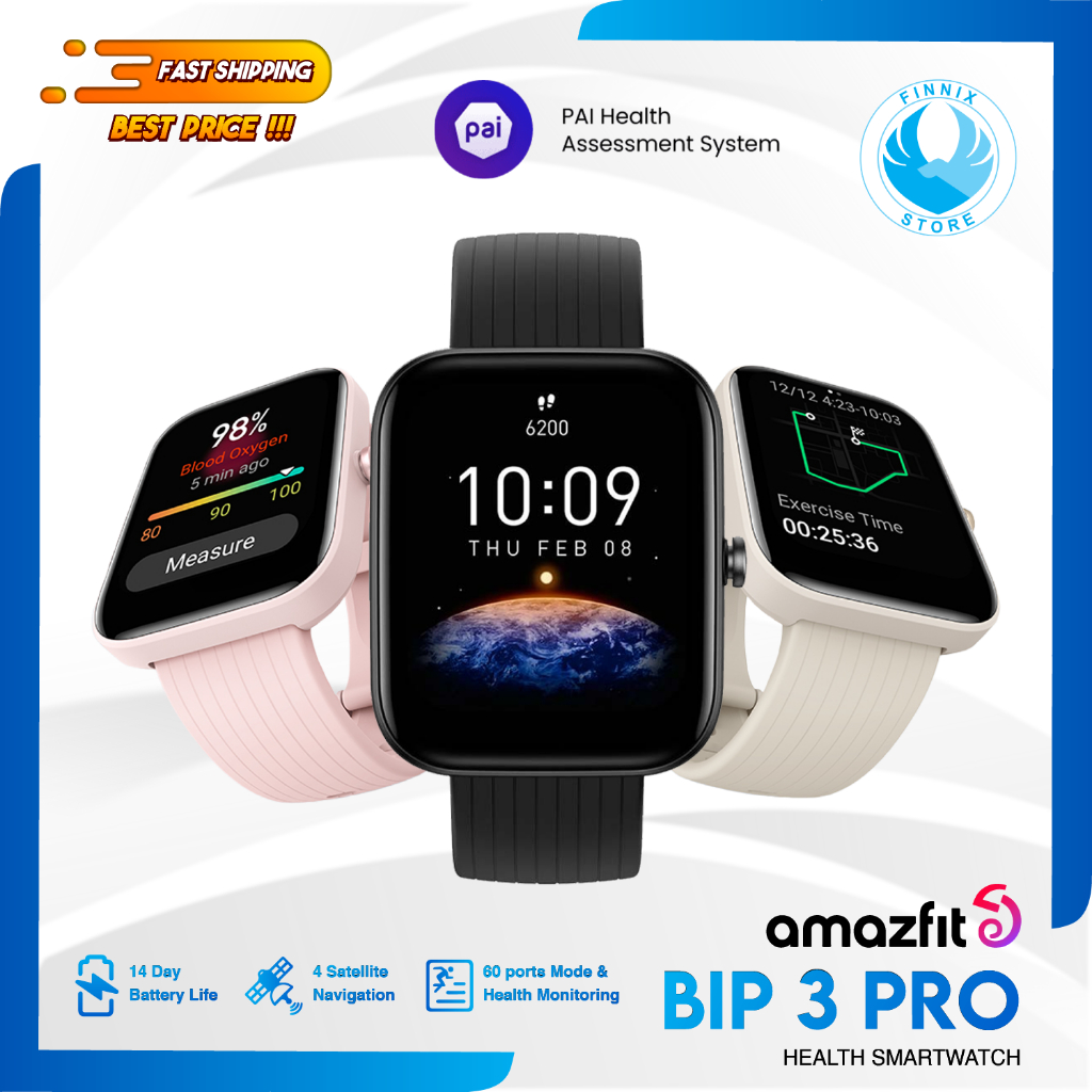 Amazfit Bip 3 PRO Series Smartwatch - Garansi Resmi