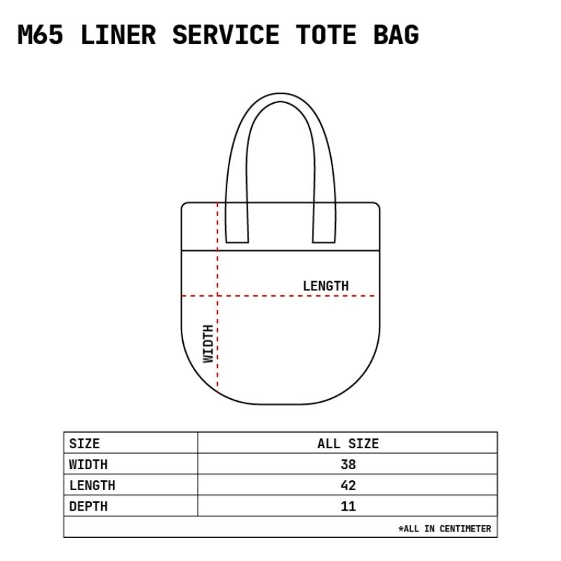 Hoya Fields - M65 Liner Service Tote Bag Olive