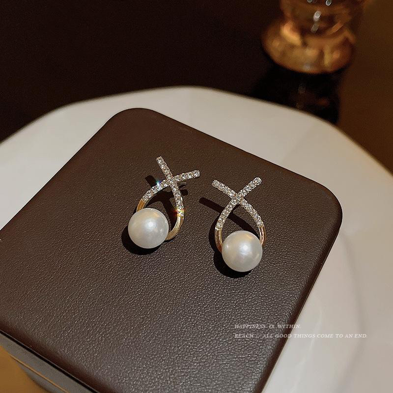 Anting Wanita Mutiara Korea Elegan Vintage Fashion Style Premium