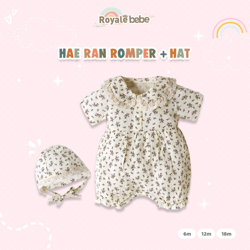 Royale Bebe Hae Ran Romper + Hat / Romper Bayi