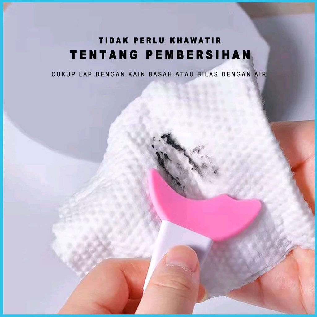 ASK - Silikon Aplikator Maskara Serbaguna 3 in 1 Alat Bantu Makeup Eyeliner / Mascara / Eyeshadow