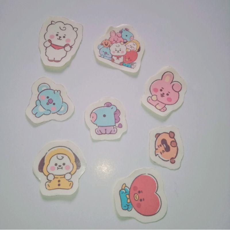 

STICKER BT21 FOR FREEBIES, STICKER KARTUN