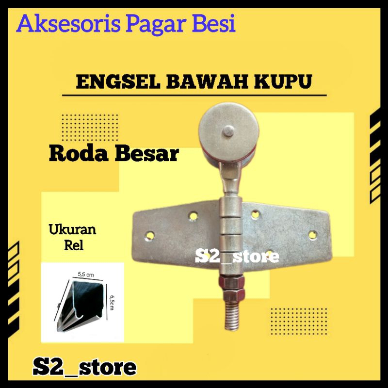 Roda Atas Kupu Roda Gantung Pintu Sliding Rel Handerson