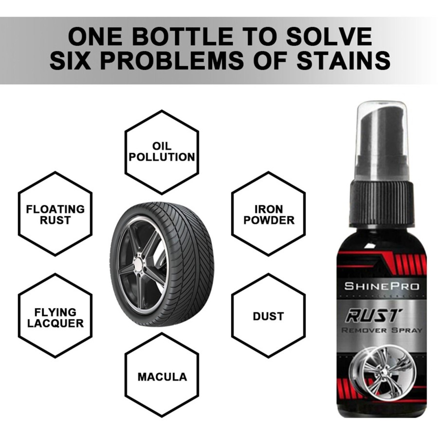 Spray Cairan Penghilang Pembersih Anti Karat Mobil Motor Shine Pro 30ml Rust Remover