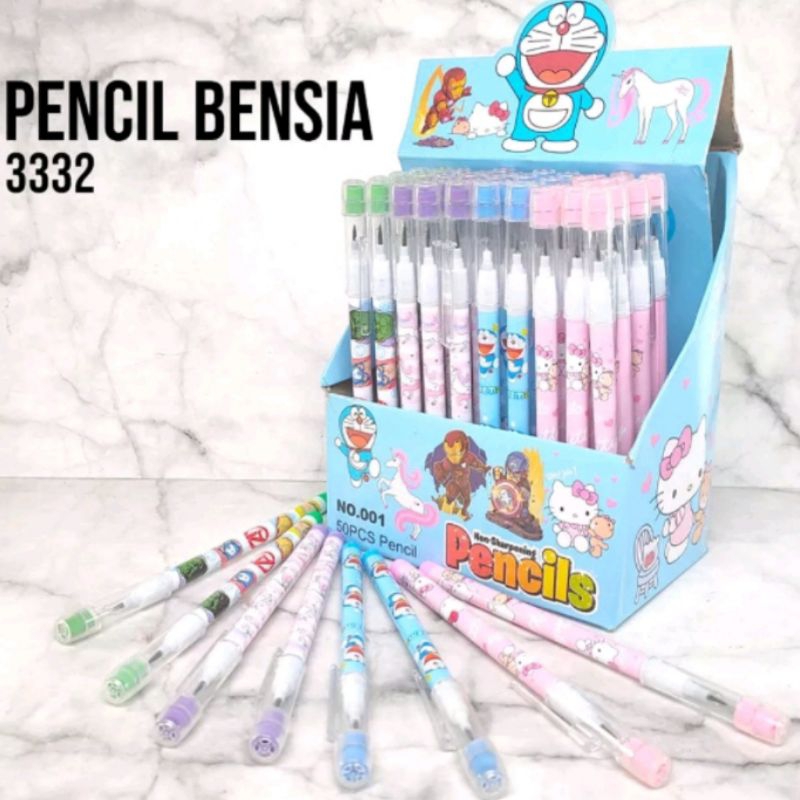 

Pensil cabut unicorn, hello kitty, doraemon, avengers (1 pcs) / pensil susun sambung karakter cewe cowo / pensil bensia bongkar pasang