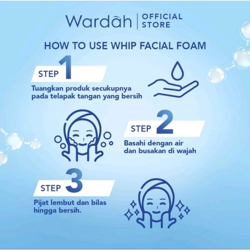 Wardah Lightening Whip Facial Foam Facial Wash dengan Advance Niacinamide 50ml / 100ml