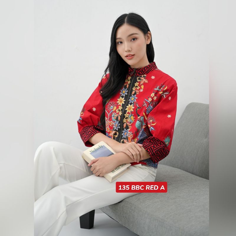 JACKET 135 BBC RED-SERAGAM BATIK-BATIK FAMILY