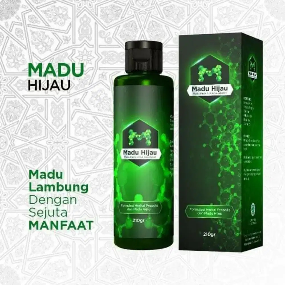 Madu Hijau Asli Logo M Green Honey Madu Lambung Madu Asam Lambung Madu Maag Madu Gerd Madu Pencernaa