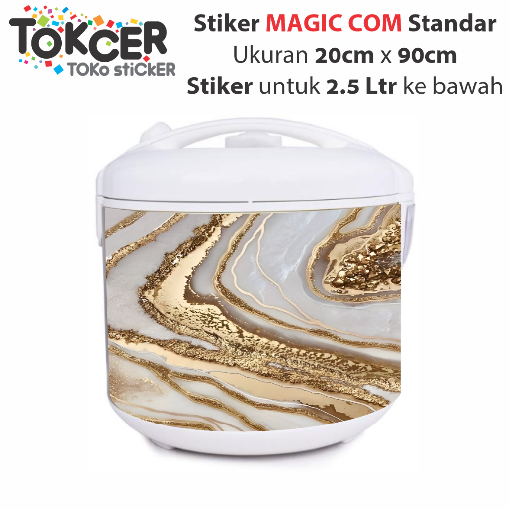 STIKER Kulkas/Stiker Kompor/Stiker Magicom/Stiker Mesin Cuci/ Stiker Ac motif MARMER EMAS MEWAH