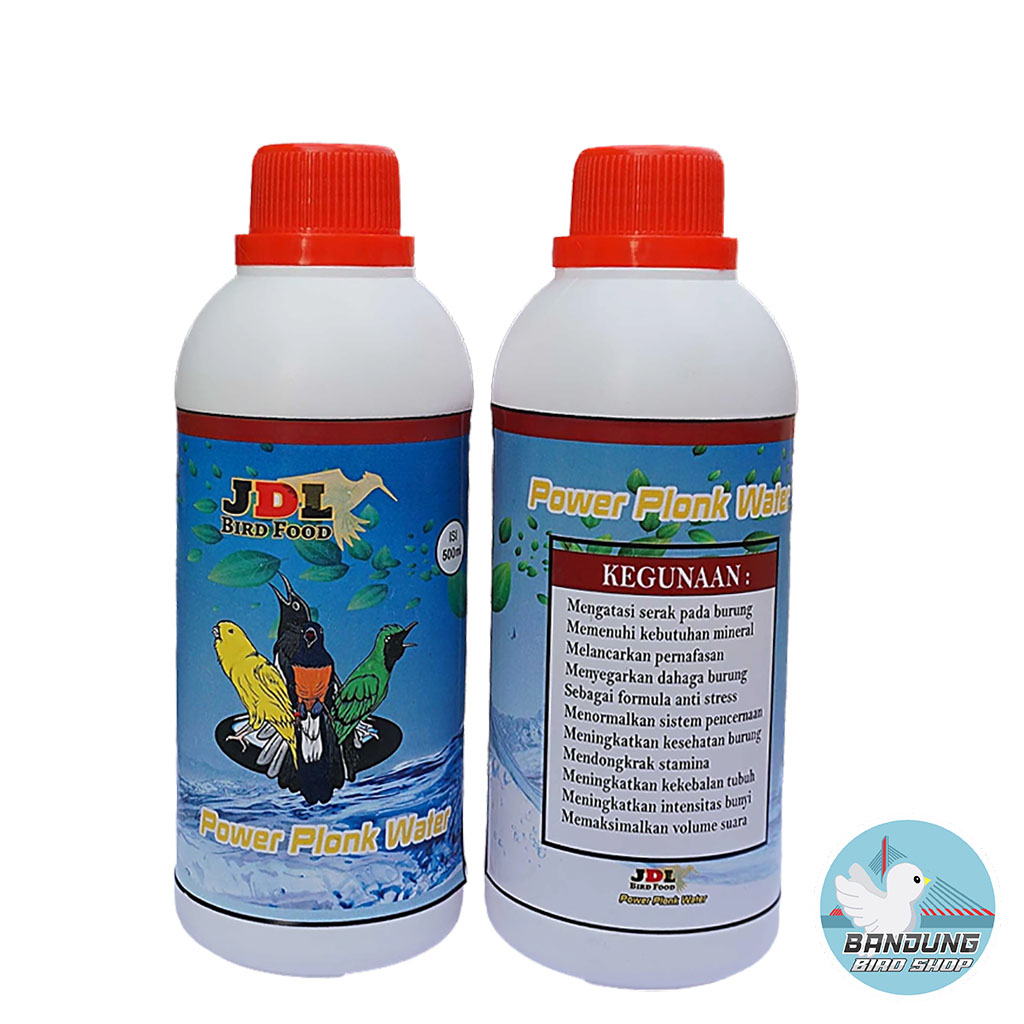 POWER PLONK 500 ML - AIR MINUM KHUSUS UNTUK BURUNG MURAI BATU, KACER, KENARI, CUCAK IJO, PENTET, LOV