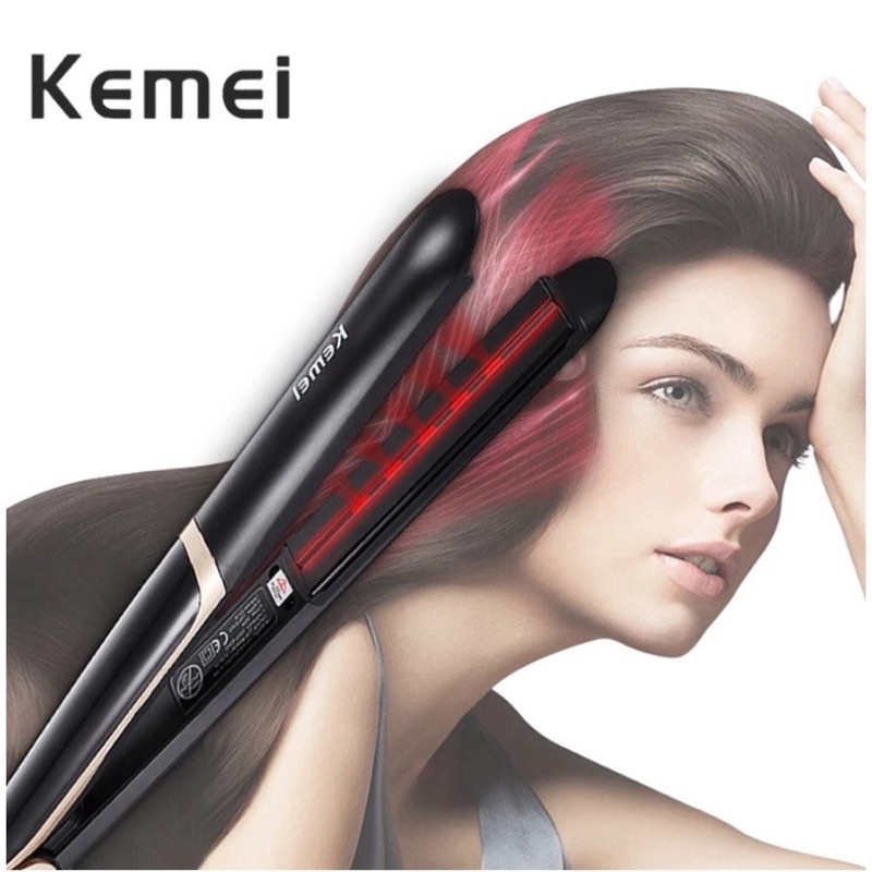 ZILLO Catokan Rambut Infrared BONUS Hairdryer NOVA Catok KEMEI Plat Ceramic Turmaline Bonus Hair Dryer Pengering Rambut