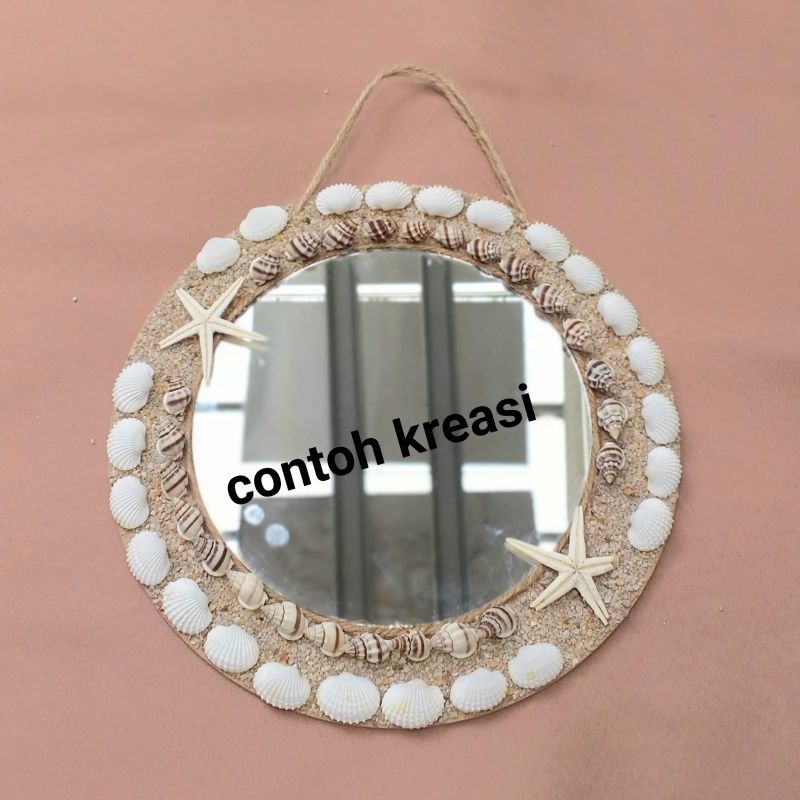 cermin kerang prakarya (bahan-diy)