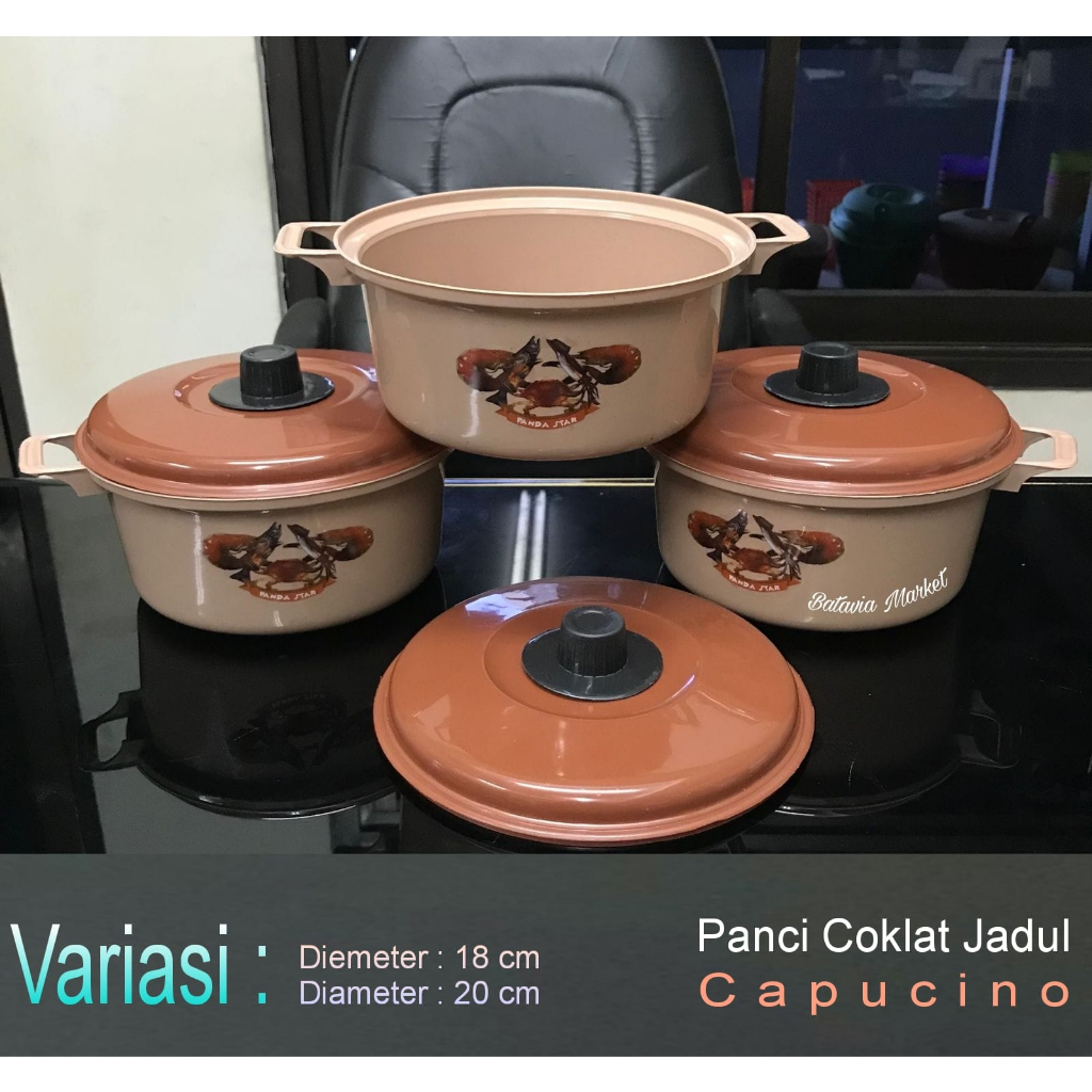 Panci Klasik Cappucino / Panci Tutup Plastik