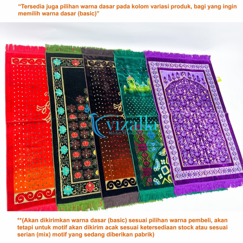 Sajadah Velteksa Classic Besar/ 110*70 Normal Spiegel/ Grosir Sajadah