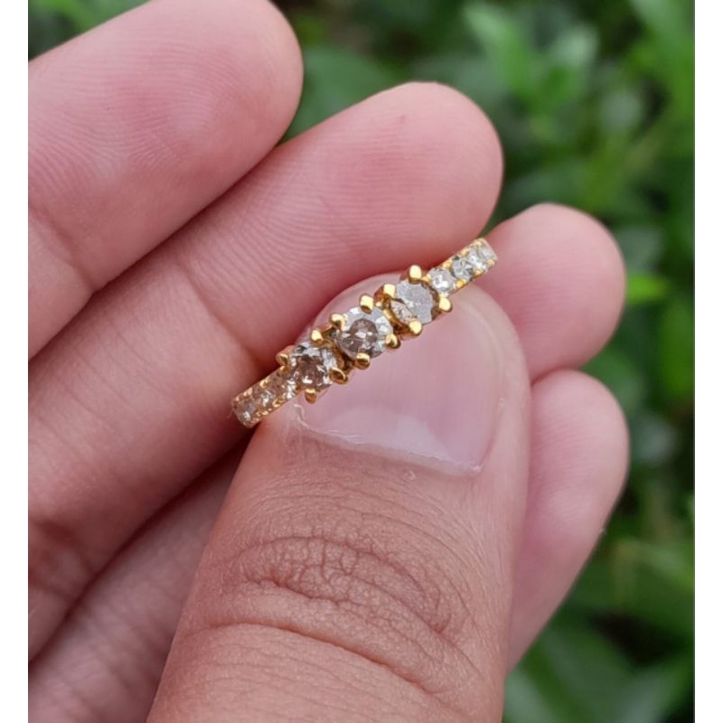 ready cincin emas berlian banjar asli