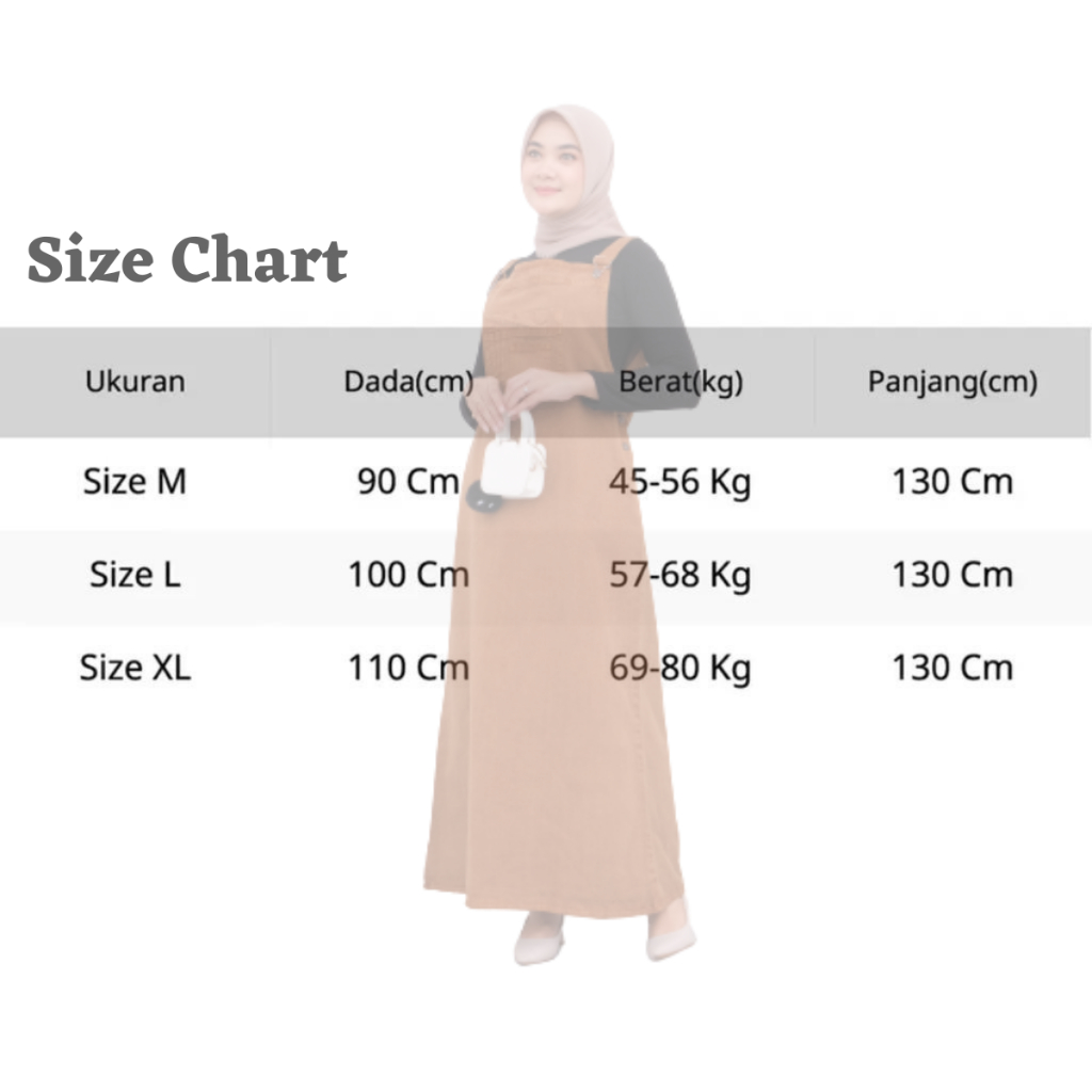 Vanesa Overall Jeans Rok wanita Motif Polos Kekinian Premium Terbaru 2023