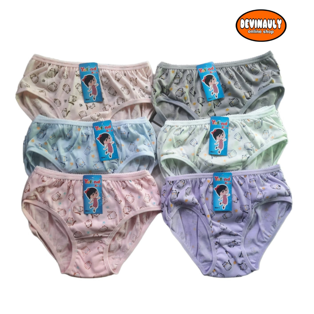 6Pcs - Celana dalam anak perempuan Yutind kids 1184