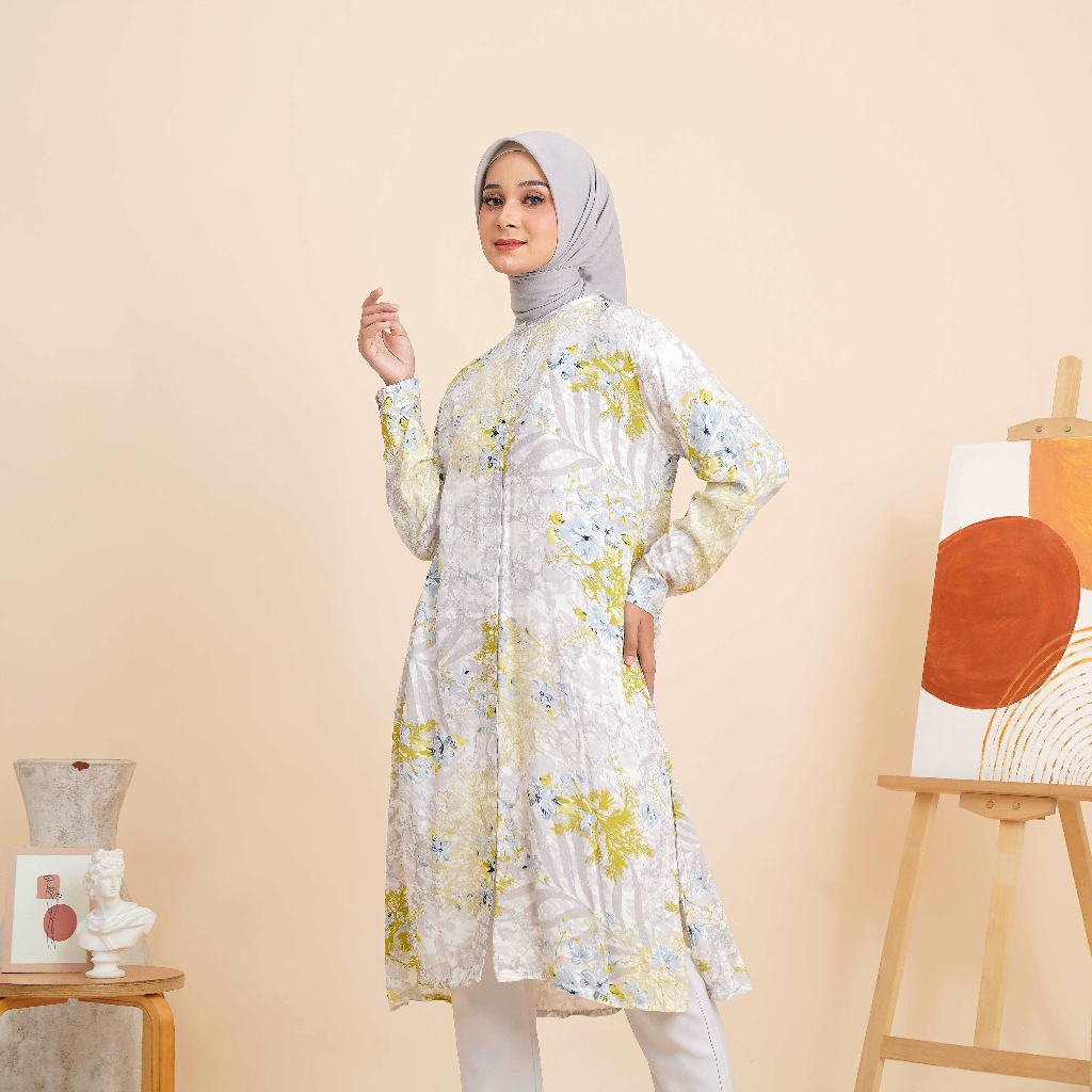 LONG TUNIK RAYON VISCOSE PREMIUM BUSUI/TUNIK RAYON MOTIF TERBARU SERI 3