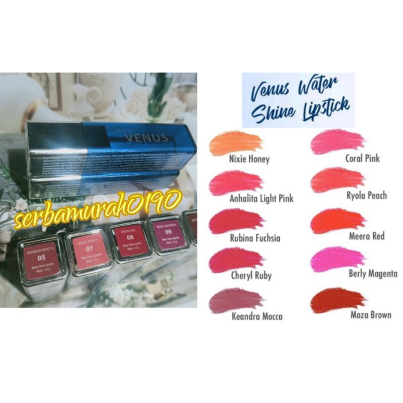 lipstik Venus water shine exp 2025 ( cek deskripsi)