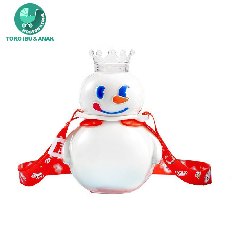 Bostonstore COD Botol Minum Mixue Snow King Viral 700ml FREE Tali / Wadah Tempat Penyimpanan Air Bentuk Boneka Salju Unik Lucu Bottle Tumbler