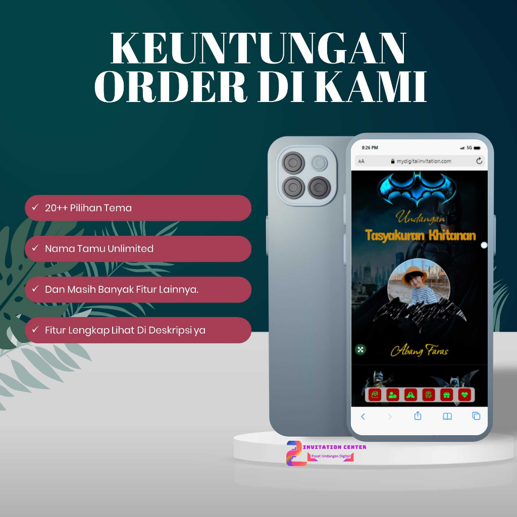 Undangan Tasyakuran Khitanan Tema BATMAN / Khitan / Undangan Khitanan Web / Undangan Digital Khitana