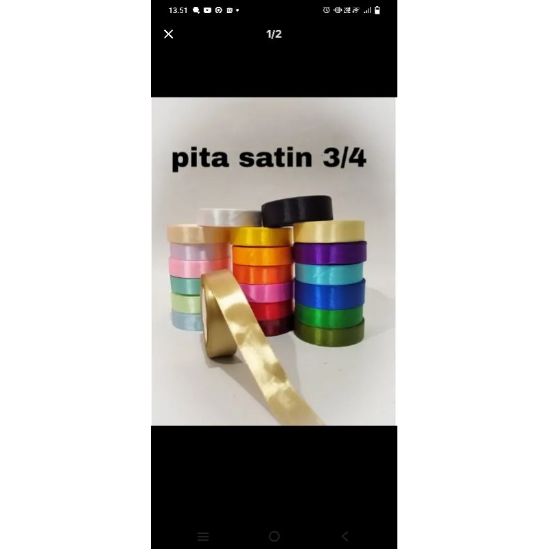 

Pita Satin 3/4 Inch - 2 Cm | Pita Hampers | Tali Pita | Pita Kado