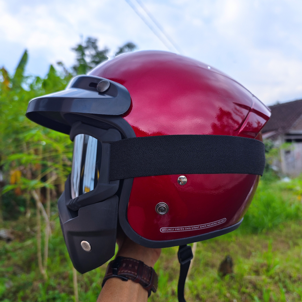 HELM BOGO RETRO KLASIK GOGGLE MASK TOPENG KAIROZ