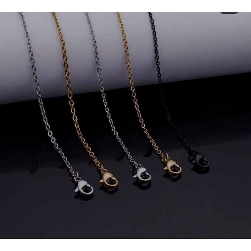 Kalung Titanium Stainless Stell aksesoris Pria/Wanita